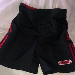 Adidas Swim Trunks PLEASE SEE PICS FOR TRUNKS!! Great Logo!! Black and Red 4T